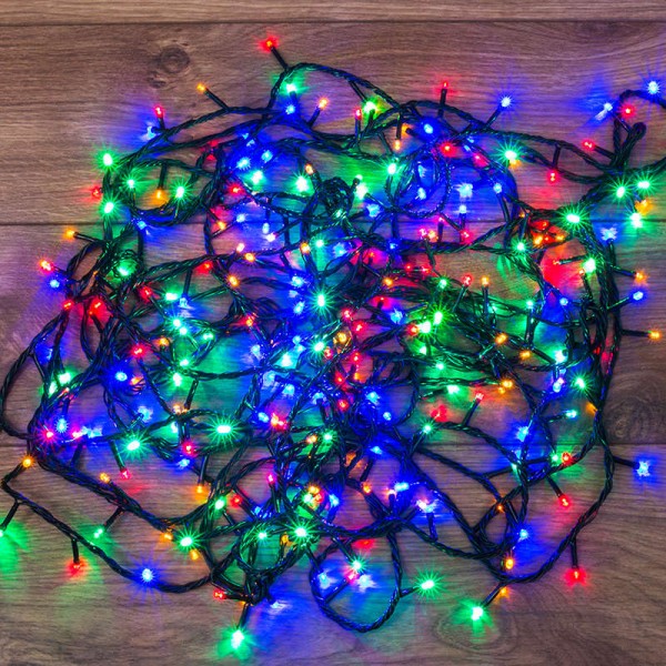  Гирлянда светодиодная универсальная 200LED бел. 20м с контроллером Neon-Night 303-106 