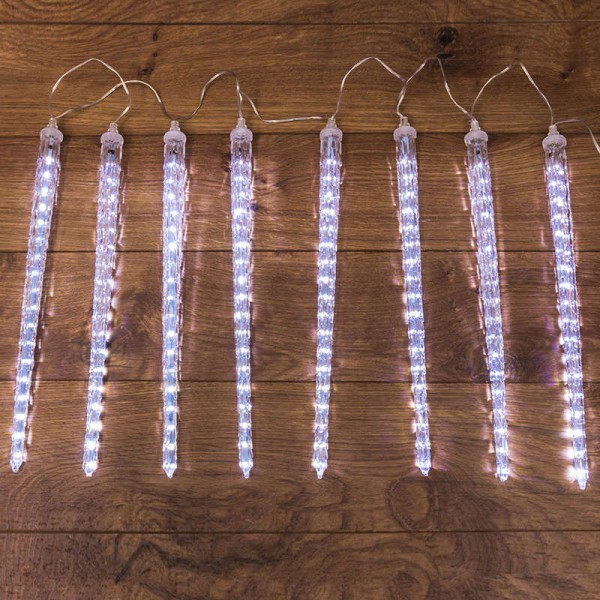  Гирлянда светодиодная "Сосульки" 8 штук х 50см 300LED Neon-Night 256-415 