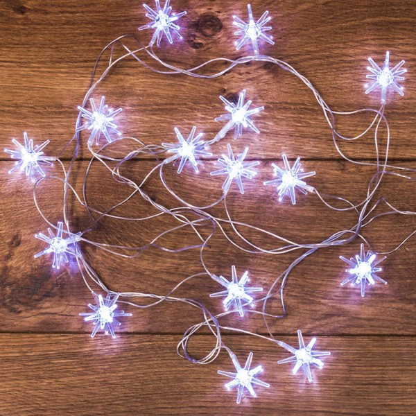  Гирлянда светодиодная "Снежинки" 20LED бел. 2.8м Neon-Night 303-036 