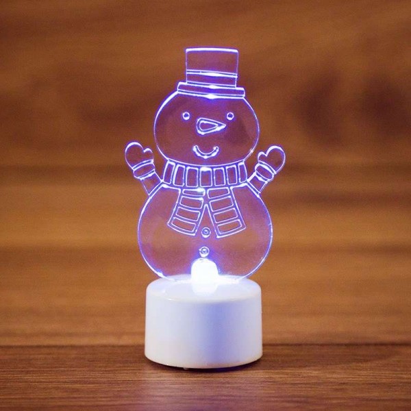 Фигура светодиодная "Снеговик с шарфом 2D" на подставке RGB Neon-Night 501-053 