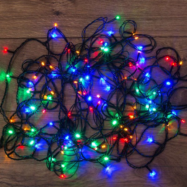  Гирлянда светодиодная универсальная 120LED мультиколор 12м с контроллером Neon-Night 303-105 