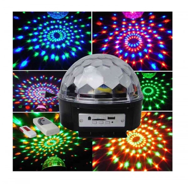  Лампа светодиодная "Диско-шар" RGB 220В с пультом ДУ и Bluetooth IP20 NEON-NIGHT 601-257 