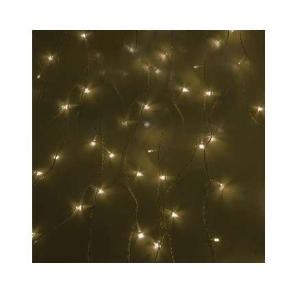  Гирлянда "Светодиодный дождь" с контроллером 1.5х1м 96LED тепло-бел. прозр. провод 8Вт 230В IP20 NEON-NIGHT 235-026 