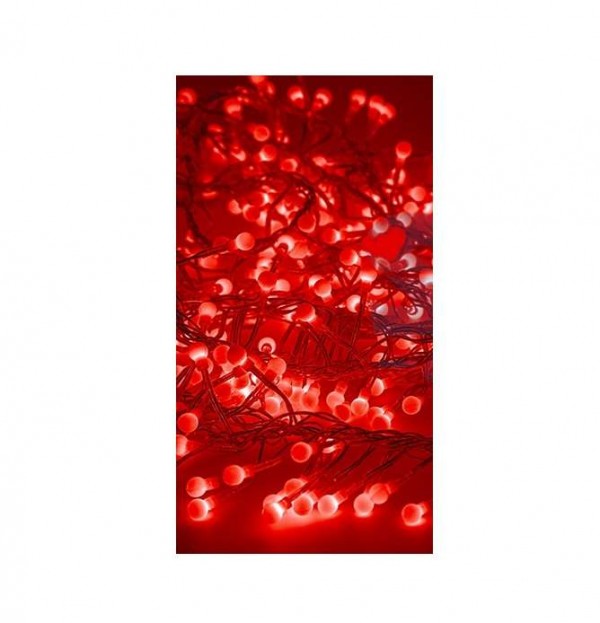  Гирлянда "Мишура LED" 3м 288LED красн. прозр. провод 18Вт 220В IP20 NEON-NIGHT 303-602 