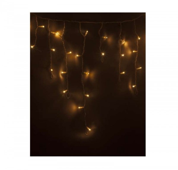  Гирлянда "Айсикл" (бахрома) 4.8х0.6м 152LED тепл. бел. 9.5Вт 220В IP65 провод бел. Neon-Night 255-138-6 