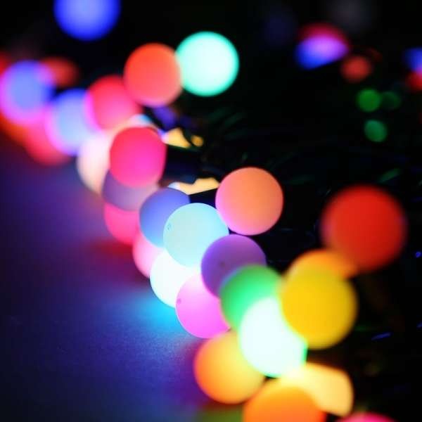  Гирлянда "LED ШАРИКИ" 10мх1.75см 80LED 6Вт 220В IP44 (с контроллером) мульти. NEON-NIGHT 303-509-6 