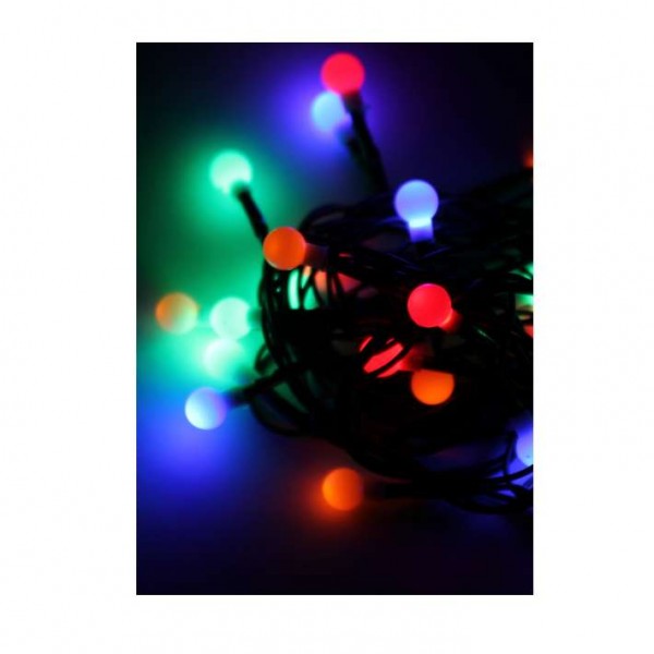  Гирлянда декоративная "Маленькие шарики cherry" 30LED 4.4м (2.9+1.5м) зел. провод IP20 мультиколор Космос KOC_GIR30LEDBALL_RGB 