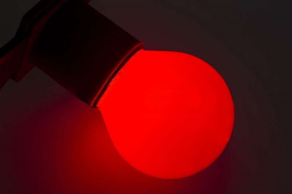  Лампа светодиодная 1Вт 5LED Шар d45 E27 красн. Neon-Night 405-112 