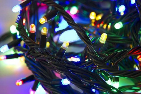  Гирлянда "ТВИНКЛ ЛАЙТ LED" (с контроллером 8 режимов) 20м 160LED 10Вт 220В IP44 мульти. NEON-NIGHT 303-119 