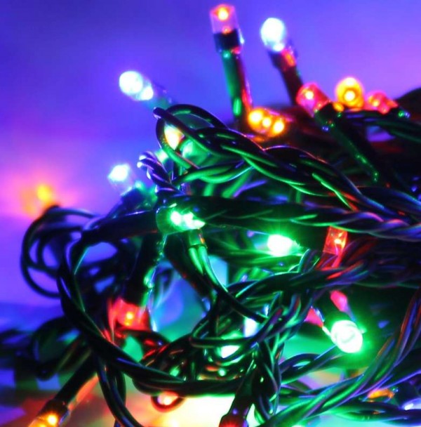  Гирлянда светодиодная 50LED провод 6.5м 8 режимов мигания Космос KOC_GIR50LED_RGB 