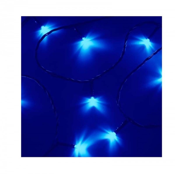  Гирлянда "ТВИНКЛ ЛАЙТ LED" (с контроллером 8 режимов) 6м 40LED 4Вт 220В IP20 син. провод темн.-зел. ПВХ NEON-NIGHT 303-023 