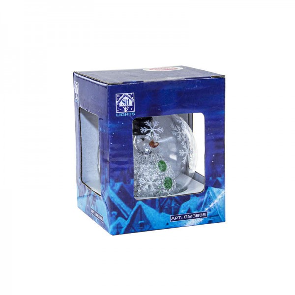  Фигура светодиодная "Стекляный шар" GM3985 1LED RGB 6х6х7.5см (на бат. 3ХLR44) зол. SHlights 4690601041920 
