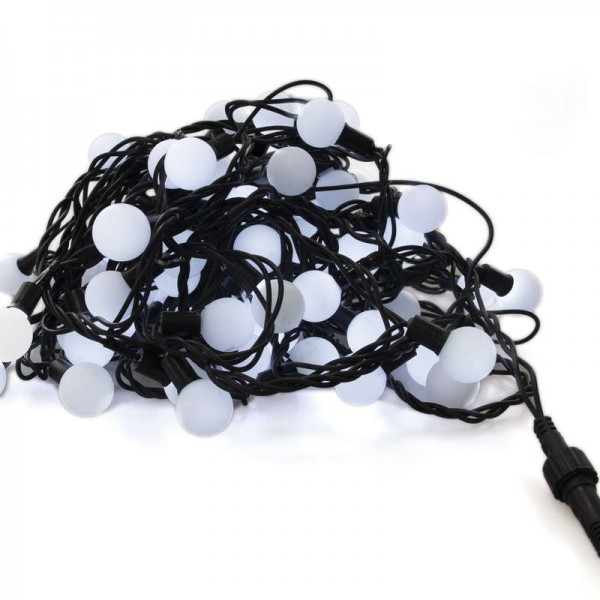  Гирлянда "Матовые шарики" OLDBL100-W-E 100LED 12м шарики бел. SHlights 4690601004307 