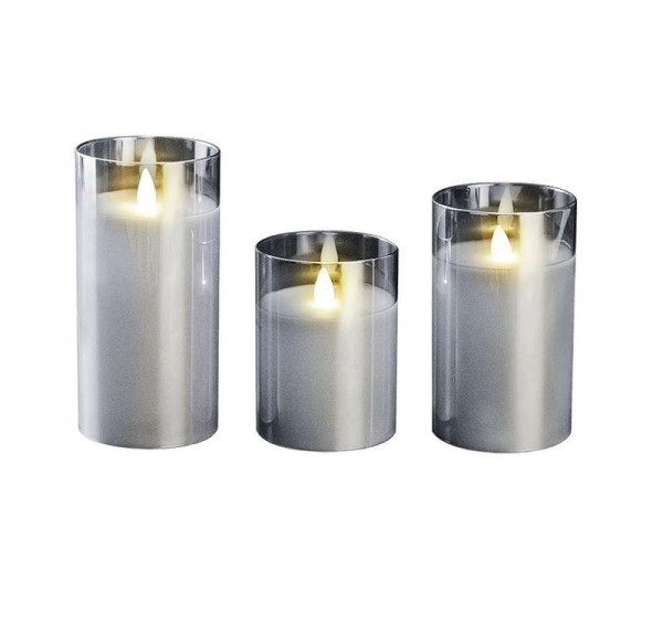 Свеча декоративная CL7-SET3-sr (компл. 3-х свечей серебр.) ФАZА 5018792 