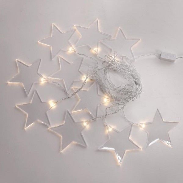  Гирлянда "Айсикл" (бахрома) "Звезды" 1.5х0.6м LED тепл. бел. провод прозр. Neon-Night 303-030 