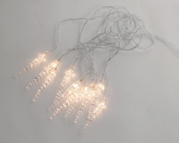  Гирлянда "Айсикл" (бахрома) "Сосульки" 1.5х0.25м LED тепл. бел. провод прозр. Neon-Night 303-067 