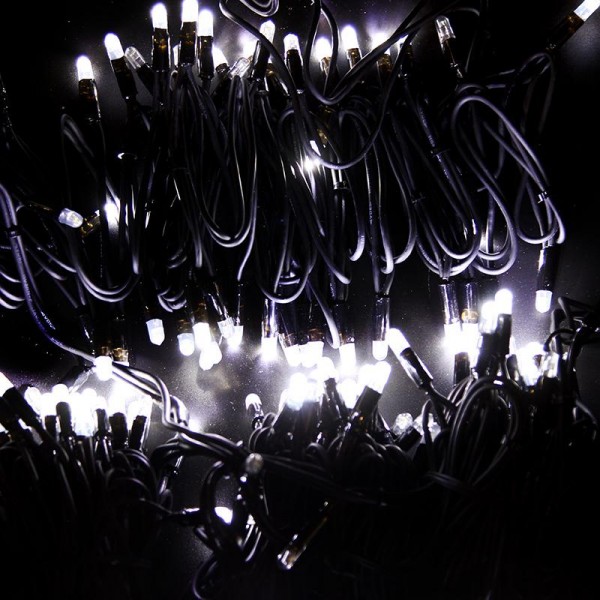  Гирлянда модульная "Дюраплей LED" 10м 200LED бел. эффект мерцания провод черн. каучук Neon-Night 315-195 