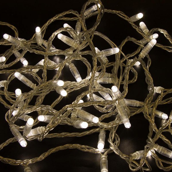  Гирлянда "Нить" 10м 200LED тепл. бел. провод прозр. Neon-Night 305-196 