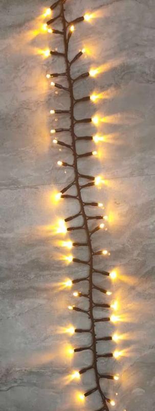  Гирлянда "Кластер" 10м 400LED тепл. бел. IP67 провод черн. каучук соединяемая Neon-Night 315-266 