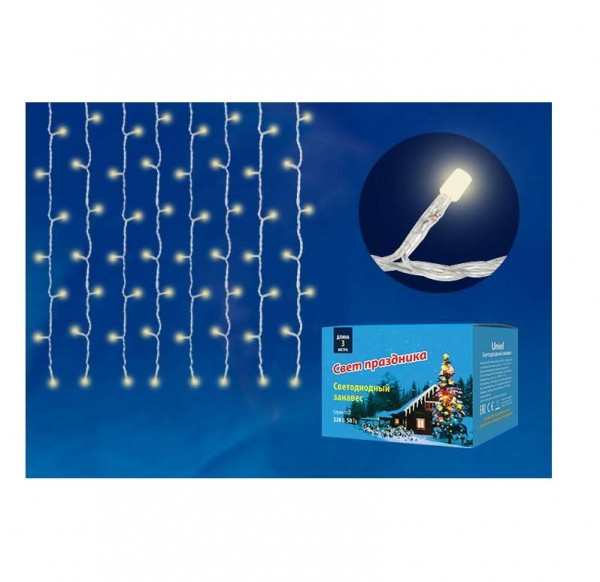  Гирлянда занавес светодиодная ULD-C2030-240/DTA WARM WHITE IP20 Uniel UL-00003680 