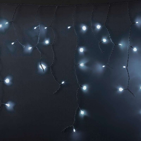  Гирлянда "Айсикл" (бахрома) 5.6х0.9м 240LED бел. эффект мерцания 230В провод бел. каучук Neon-Night 255-265 