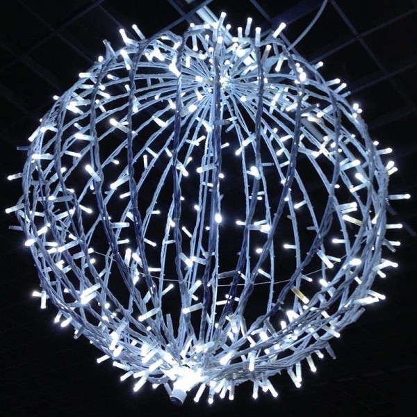  Шар светодиодный на столб d120см 600LED бел. нить 60м Neon-Night 501-625 