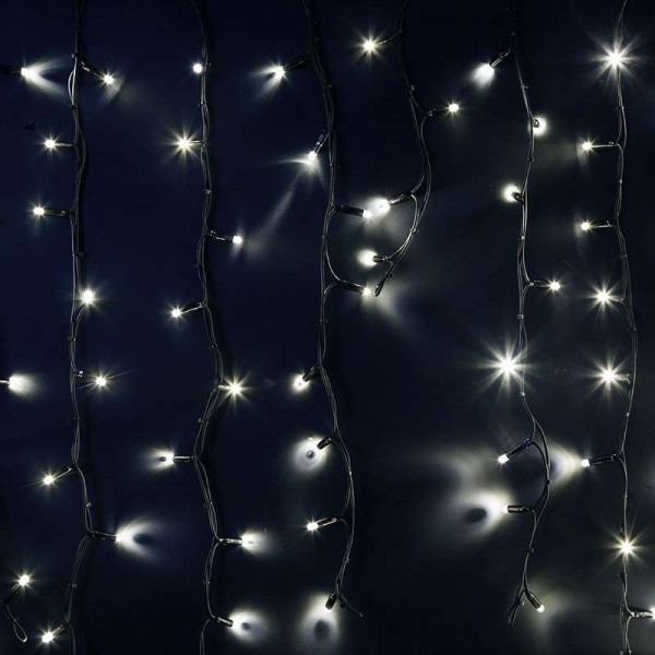  Гирлянда "Айсикл" (бахрома) 6.0х1.5м 240LED бел. 230В провод черн. каучук Neon-Night 255-295 