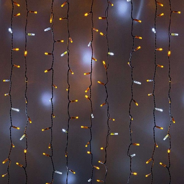  Гирлянда "Светодиодный Дождь" 2х1.5м эффект мерцания 360LED желт. 230В провод бел. Neon-Night 235-225 