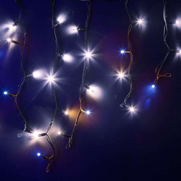 Гирлянда "Айсикл" (бахрома) 4.0х0.6м LED бел. эффект мерцания 230В провод черн. каучук Neon-Night 255-235 