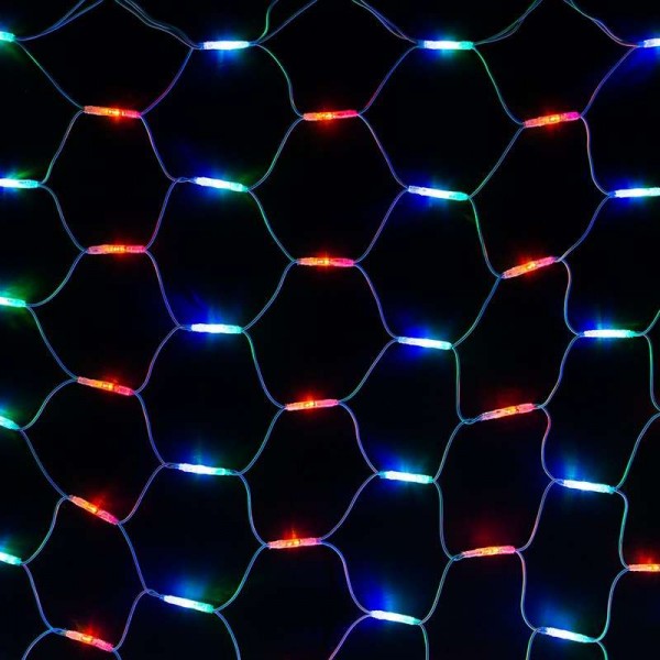  Гирлянда "Сеть" 2x3м 432LED мультиколор провод бел. каучук Neon-Night 217-149 