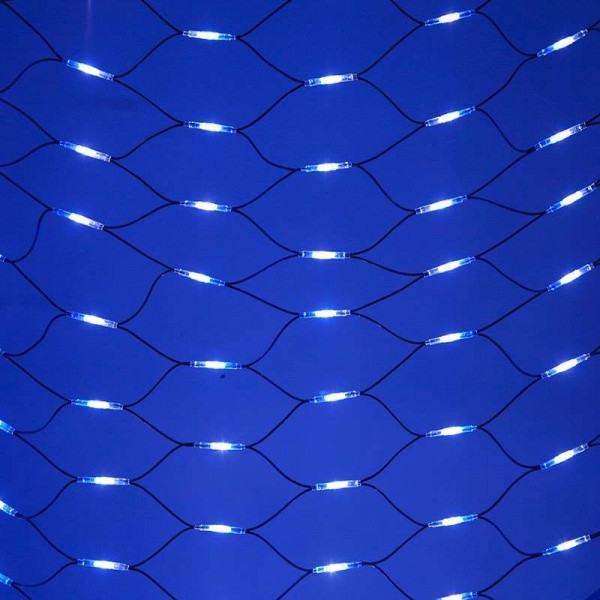  Гирлянда "Сеть" 2x3м 432LED бел./син. провод черн. каучук Neon-Night 217-123 