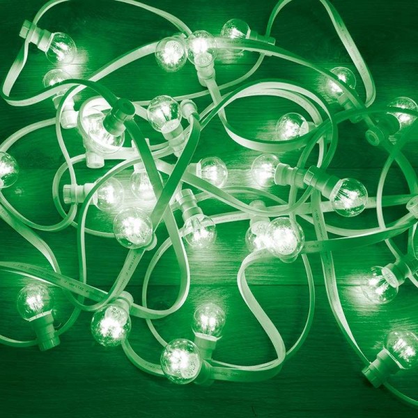  Гирлянда "LED Galaxy Bulb String" 10м 6х30LED зел. IP65 влагостойкая провод бел. каучук Neon-Night 331-304 