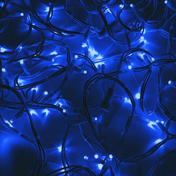  Гирлянда модульная "Дюраплей LED" 20м 200LED син. провод бел. каучук Neon-Night 315-143 