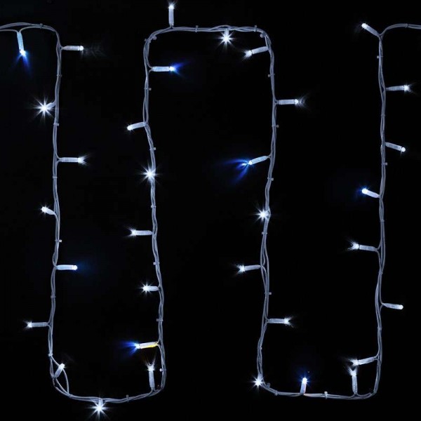  Гирлянда модульная "Дюраплей LED" 20м 200LED мерцающий "Flashing" (каждый 5-й диод) бел. провод бел. каучук Neon-Night 315-185 