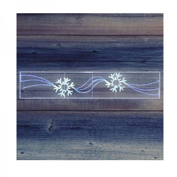  Фигура из дюралайта "Две снежинки" 250х50см 34Вт 220В IP44 бел./син. NEON-NIGHT 501-360 