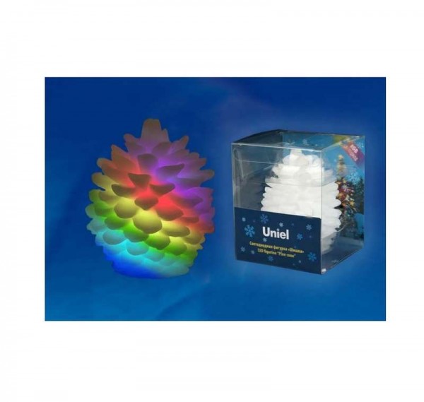  Гирлянда светодиодная «Шишка» ULD-F004 RGB PINE CONE на батарейке 6.5х8см Uniel UL-00001443 
