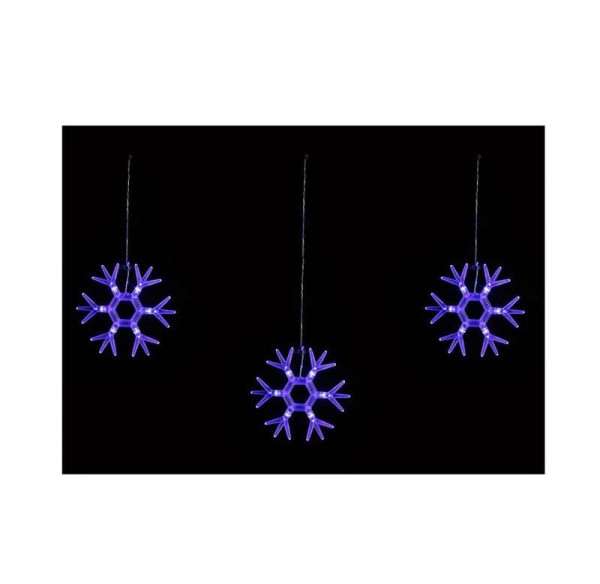  Гирлянда светодиодная "Снежинки-1" ULD-E1503-036/DTA BLUE IP20 SNOWFLAKES-1 1.5х3м 6 подвесов 36LED Uniel UL-00001406 