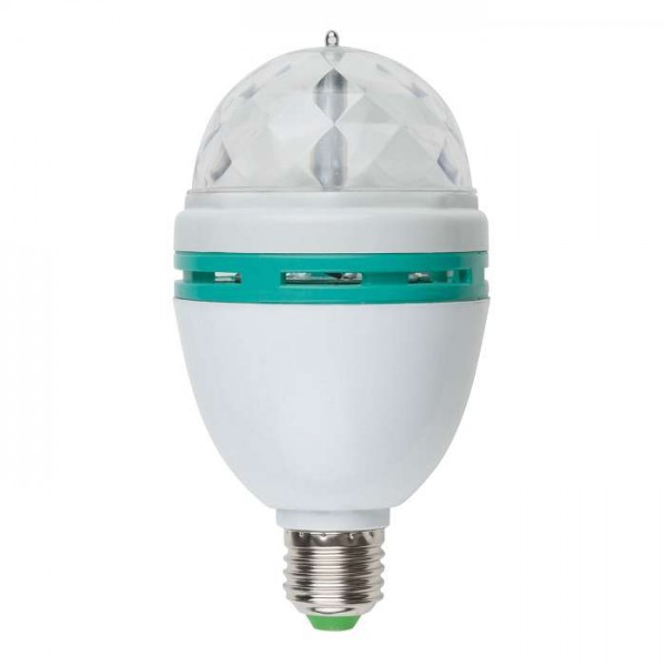  Светильник-проектор светодиод. ULI-Q301 03W/RGB/E27 WHITE VOLPE 09839 