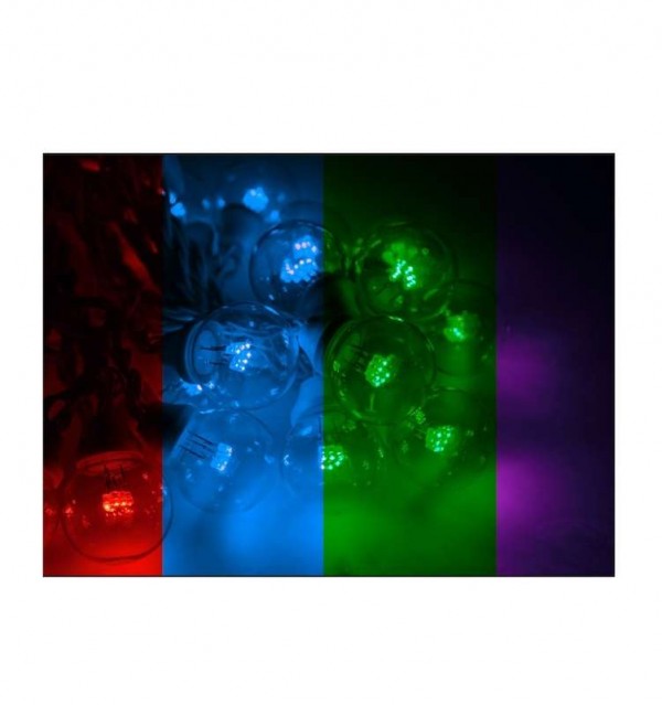  Гирлянда "LED Galaxy Bulb String" 10м 6х30LED 30Вт 220В IP65 мульти.; провод черн. каучук NEON-NIGHT 331-329 