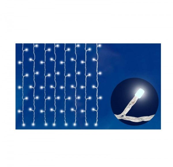 Гирлянда занавес светодиод. ULD-C1515-160/DTA WHITE IP20 с контроллером 160led 1.5х1.5м прозр. бел. UNIEL 06738 