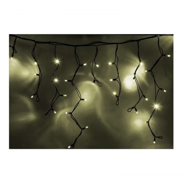  Гирлянда "Айсикл" (бахрома) 5.6х0.9м 240LED тепл. бел. эффект мерцания 15Вт 220В IP54 провод черн. каучук Neon-Night 255-256 
