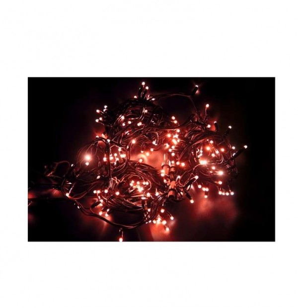 Гирлянда "ДЮРАПЛЕЙ" 20м 200LED 12Вт 220В IP54 красн.; черн. провод NEON-NIGHT 315-152 