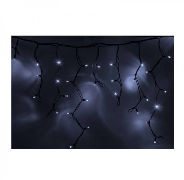  Гирлянда "Айсикл" (бахрома) 5.6х0.9м 240LED бел. эффект мерцания 15Вт 220В IP54 провод черн. каучук Neon-Night 255-255 