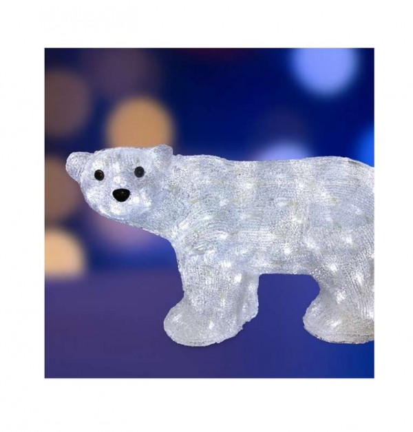  Фигура акриловая "Мишка с красной лентой" 60см 200LED 8Вт 24В IP65 (с трансф.) бел. NEON-NIGHT 513-267 