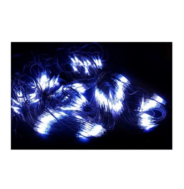  Гирлянда Сеть "НЕТ ЛАЙТ Каучук" 2х4м 560LED 33Вт 220В IP54 двойные диоды (с контроллером) бел./син.; черн. провод NEON-NIGHT 217-133 