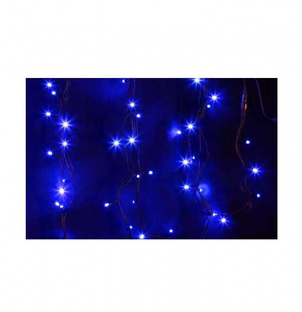  Гирлянда "ДЮРАПЛЕЙ" 12м 120LED 8Вт 220В IP54 син.; черн. провод NEON-NIGHT 315-133 