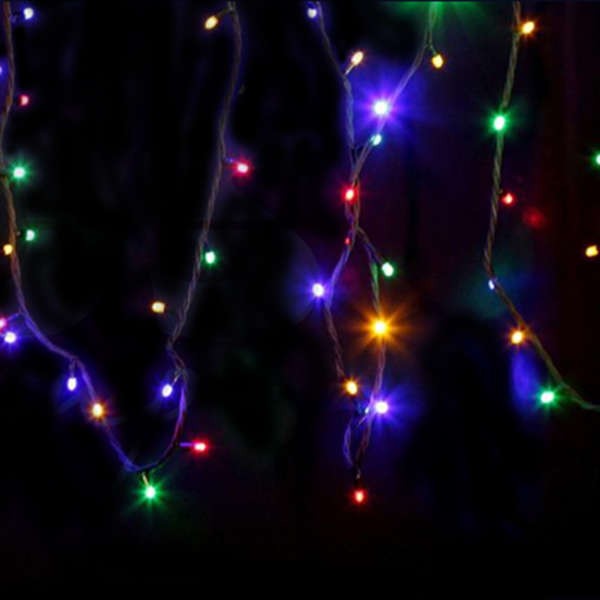  Гирлянда "ДЮРАПЛЕЙ" 12м 120LED 8Вт 220В IP54 черн. провод мультиколор NEON-NIGHT 315-139 
