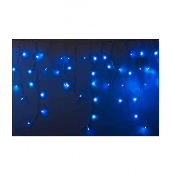  Гирлянда "Айсикл" (бахрома) 2.4х0.6м 88LED син. 5.5Вт 220В IP44 провод бел. Neon-Night 255-033 