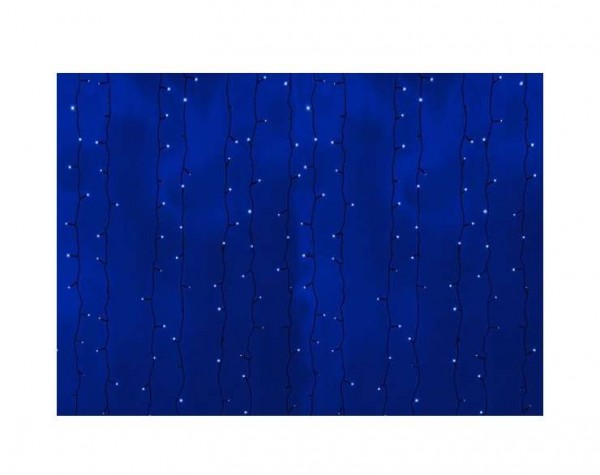  Гирлянда Дождь "ПЛЕЙ-ЛАЙТ" 2х3м 760LED 45Вт 230В IP44 син.; черн. провод NEON-NIGHT 235-143 