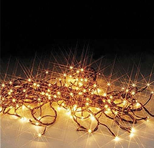  Гирлянда "ТВИНКЛ ЛАЙТ LED" (с контроллером 8 режимов) 10м 100LED 10Вт 220В IP44 желт. NEON-NIGHT 303-131 